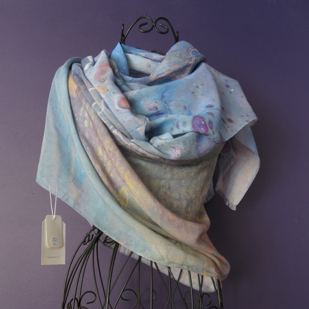 All Season Silk Modal Artist Designer Scarf Wrap - Inception
